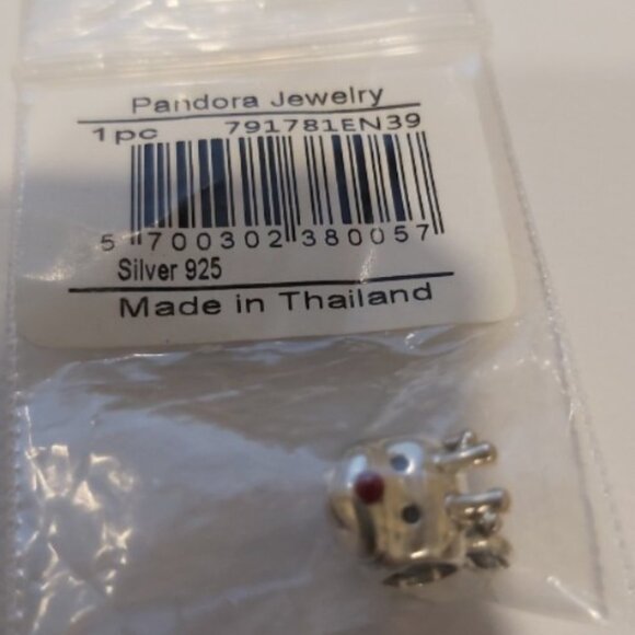 Pandora *Retired* Sterling Silver Red-Nosed Reindeer with Red Enamel 791781EN39 - Picture 8 of 8